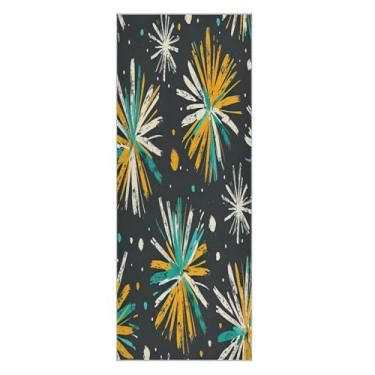 Imagem de Wassud Tapete de toalha de ioga colorido para fogos de artifício com bolsa organizadora, tapete de ioga absorvente de suor, toalha antiderrapante para ioga quente, pilatos, fitness, 68,5 x 185,4 cm