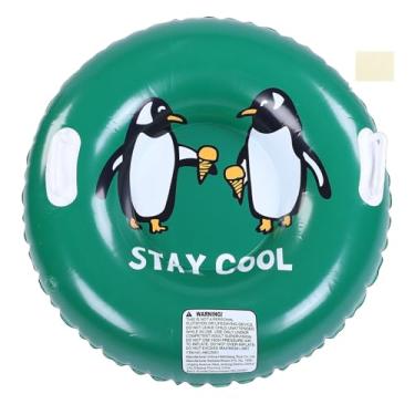 Imagem de Asixxsix Trenó de Tubo de Neve Inflável, Tubo de Neve Espesso à Prova de Vazamento Com Alças Duplas, Conjunto Portátil de Brinquedos de Ao Ar Livre para Meninos, Meninas (Pinguim)