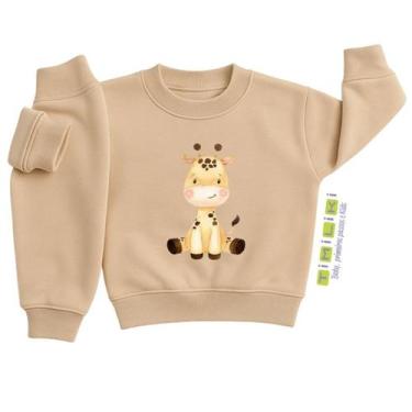 Imagem de Conjunto de Moletom Bebê Infantil inverno Unissex Zoo Girafa - Timilik