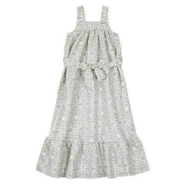 Imagem de Vestido longo Infantil Estampado Crepe Party Verde Mundi-Feminino