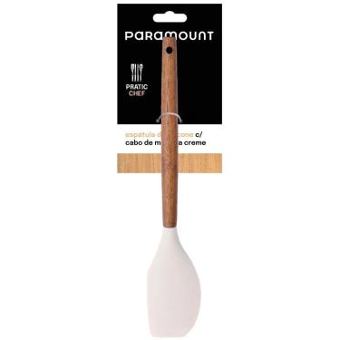 Imagem de Espátula de Silicone com Cabo de Madeira - Creme - Paramount
