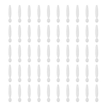 Imagem de Ainoli 50 pçs maquiagem ponta redonda espátula mistura amostragem portátil reutilizável espátulas cosméticas para olho máscara de creme facial