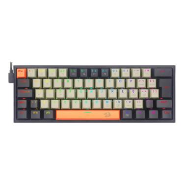 Imagem de Teclado Mecânico Gamer Redragon Fizz Sunrise - ABNT2 - RGB - Switch Marrom - K617RGB-OG-GY-BK