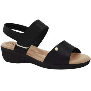 Imagem de Sandalia Feminina ComfortFlex Confortavel Calce Facil Ajustavel Fascite Plantar Esporão Ortopédica R-Feminino