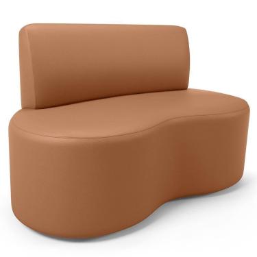 Imagem de Sofá 2 Lugares Orgânico Para Sala De Estar Living Larissa L02 Couríssimo Mocca - Lyam Decor