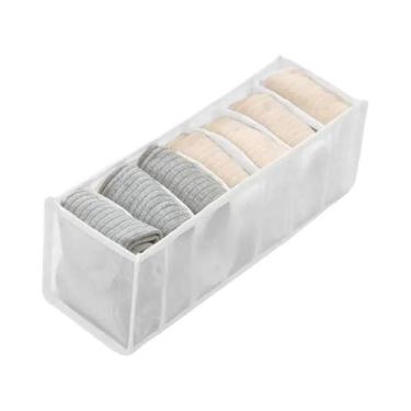 Imagem de Organizador De Gavetas Em Malha Com 7 Divisórias Para Roupas Íntimas, 