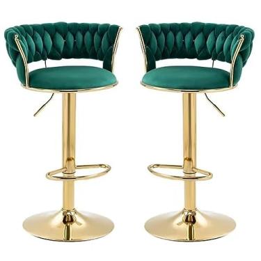 Imagem de Banquetas de bar, banquetas de bar de bistrô, conjunto de 2 cadeiras de bar, banquetas de café da manhã para bancadas de cozinha, conjunto de 2 peças ao ar livre