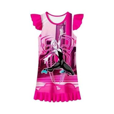 Imagem de Vestido De Festa Para Meninas Gwen Stacy Com Mangas Voadores Em Tule R