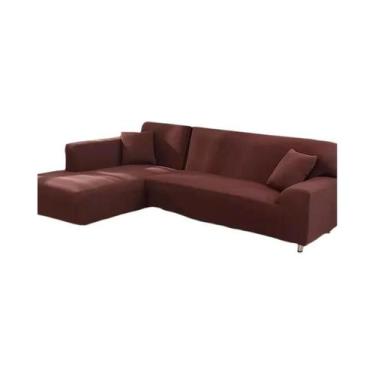 Imagem de Capas De Sofá Em L De Cor Sólida E Elásticas, Protetores De Canto Espe