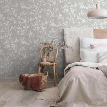 Imagem de Papel de Parede Ivy Floral Cinza 6812-30