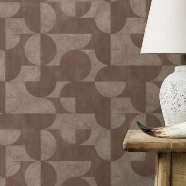 Imagem de Papel de Parede Concrete Geométrico Cinza 521368