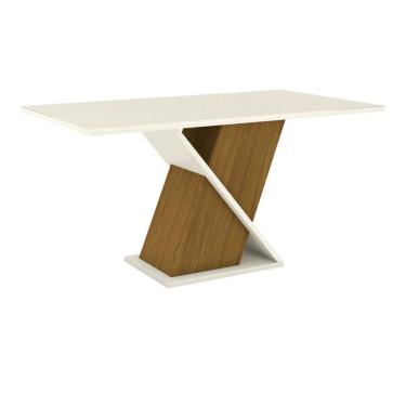 Imagem de Mesa De Jantar 160 Cm Solus Henn Nature Com Off White