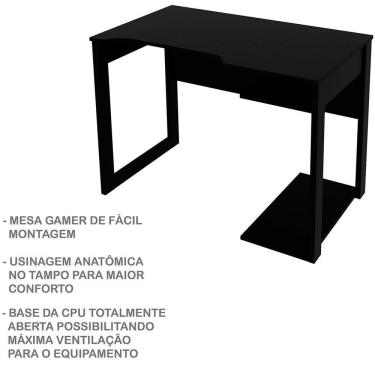 Imagem de Mesa Para Computador Escrivaninha Gamer Preto