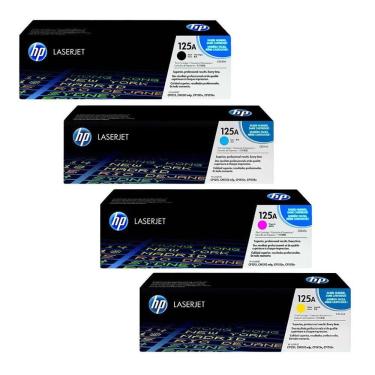 Imagem de Kit 04 Toner 125a Original Cb540 Hp Para Impressora Laser Cp1518 Cb540a Cb541a Cb542a Cb543a