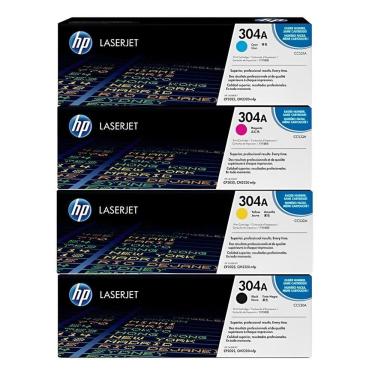 Imagem de Kit Toner Original 304a Hp Cc530a Cc531a Cc532a C533a Laserjet