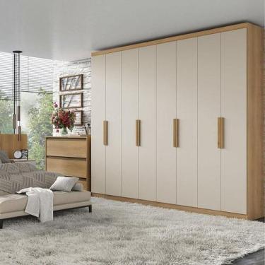 Imagem de Roupeiro Casal 8 Portas THB Milan, Cappuccino/Off White, 240 cm