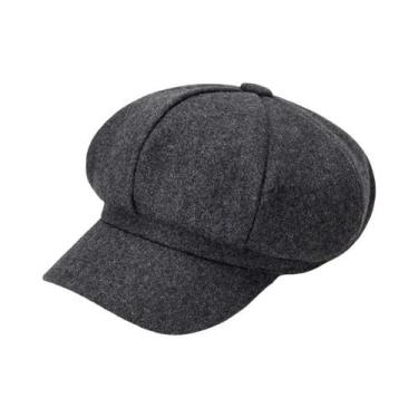 Imagem de Boina Unissex De Lã Corta-Vento Cor Sólida Para Outono Inverno - Chapé