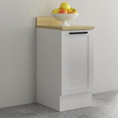 Imagem de Balcão 40cm em Mdf com Tampo Rodapé 1 Porta e 1 Prateleira Grazi - Tec