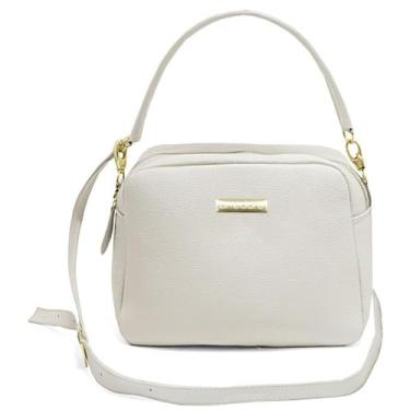 Imagem de Bolsa Feminina Em Couro Com Alça Regulável e Removível de Mão Ombro e 