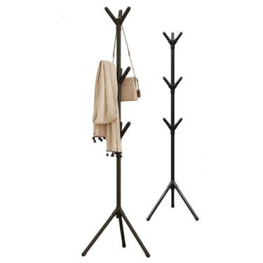 Imagem de Cabideiro Mancebo Arara Suporte Roupa Bolsa Casaco Chapeu Toalha 9 Gan