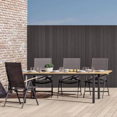 Imagem de Conjunto Jardim Varanda 5 Pecas Preto Aluminio - Seul