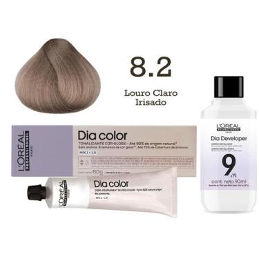Imagem de Tonalizante Dia Color 8.2 Louro Claro Irisado + Emulsão Reveladora 9v 
