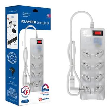 Imagem de Filtro Linha DPS - iClamper 8 Tomadas 2P+T Transparente