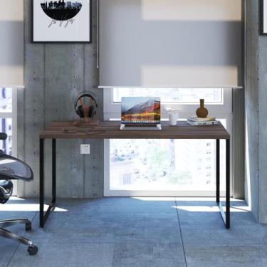 Imagem de Mesa de Escritório Kuadra 150cm - Metalig, Nogal