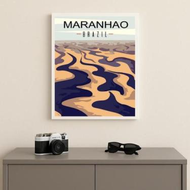 Imagem de Quadro Decorativo Maranhão - Brasil 33X24Cm Mold Preta Vidro - Quadros