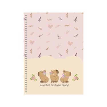Imagem de Caderno Univ. Espiral 1 Matéria Capivara 80fls Sortido - Animativa