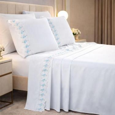 Imagem de Jogo Cama King Size Algodao Solene Tecido Estampado Premium - Jm Enxov