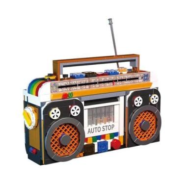 Imagem de Blocos De Montagem De Rádio Retrô Colorido 554 Peças DIY Brinquedo De 