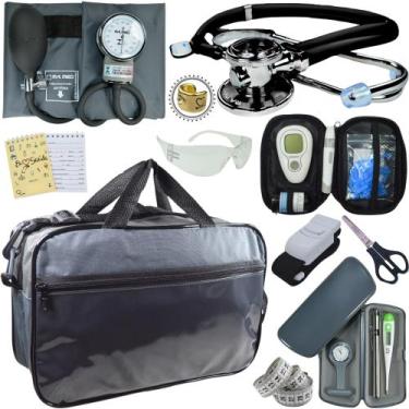 Imagem de Kit Enfermagem Cores Bolsa Top Premium + Medidor Glicose - Love Saude,