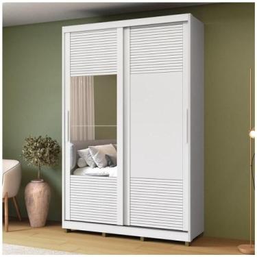 Imagem de Guarda-roupa Solteiro Com Espelho 2 Portas Correr 3 Gavetas 150cm Mult