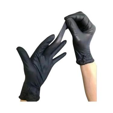 Imagem de Luvas Descartáveis pretas 20/100/200PCS Para Limpeza Doméstica De Cozi