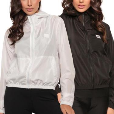 Imagem de Kit 2 Jaqueta Corta Vento Feminina Tactel Secagem Rapida Conforto Com 