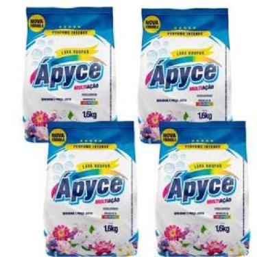 Imagem de kit 4 pacotes de sabão LavaRoupas Àpyce 1,6kg - Ápyce