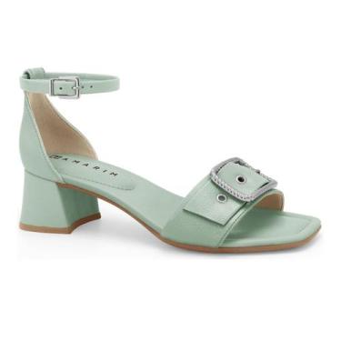 Imagem de Sandália Ramarim Feminina Salto Bloco Fivela Grande Conforto Original 