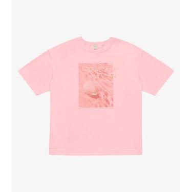 Imagem de T- shirt Overzised Meia Malha Feminina Rovitex Rosa, M, Rosa