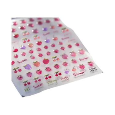 Imagem de Adesivos Decorativos Para Unhas Com Design De Patinha De Gato, Cereja 