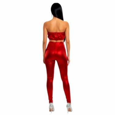 Imagem de Top Faixa Metalizada Carnaval - Genérico, G Preto