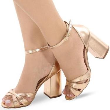 Imagem de Sandália Re&Ton Salto Bloco Grosso Feminina BL53-Feminino