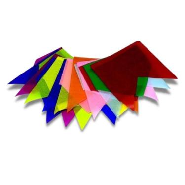 Imagem de Bandeirinha Festa Junina Bandeira Plástica Enfeite Colorido São João 1