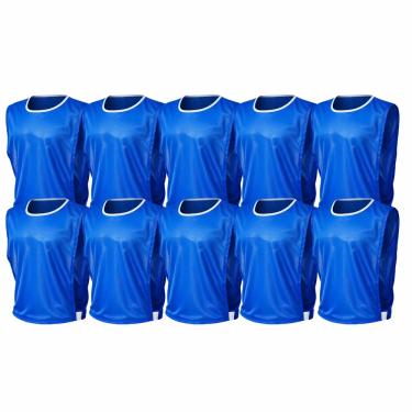 Imagem de Kit 10 Coletes Esportivos Para Treino Futebol TRB Poliéster Leve