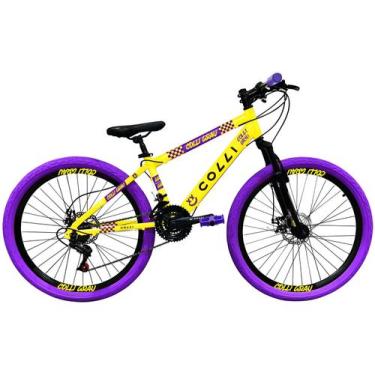 Imagem de Bicicleta Aro 26 Colli Grau 21 Marchas Freio a Disco, 26", Amarelo