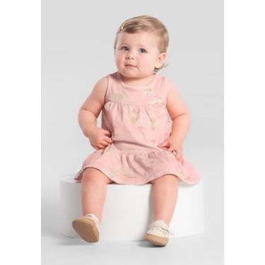 Imagem de Vestido bebê menina floral Brandili Baby, M, Rosa