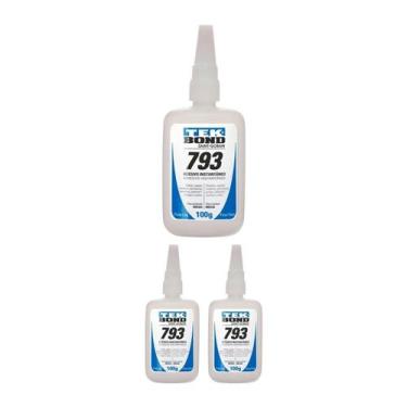 Imagem de Kit 3 Adesivo Instantâneo 100g 793 Tekbond