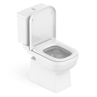 Imagem de Kit 3 Vasos Sanitário com Caixa Acoplada e Assento Soft Close Elite Celite Branco Brilhante