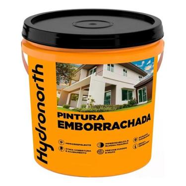 Imagem de Pintura Emborrachada Hydronorth Fosco Paredes Fachadas Galão 3,2L, Crô