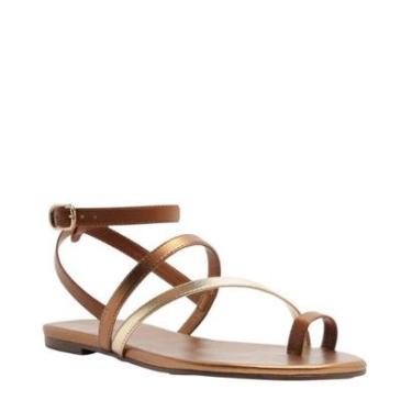 Imagem de Sandália Anacapri Rasteira Tiras Multineutro Feminina-Feminino